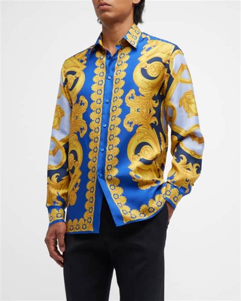 versace baroque shirt for sale|silk Versace shirt.